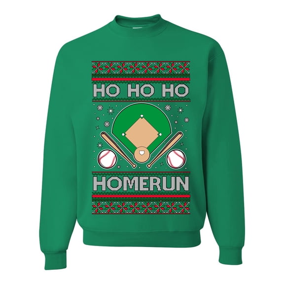 Wild Bobby Ho Ho Ho Homerun, Baseball Fan Christmas Design Sweater | Holiday Unisex Crewneck Sweatshirt