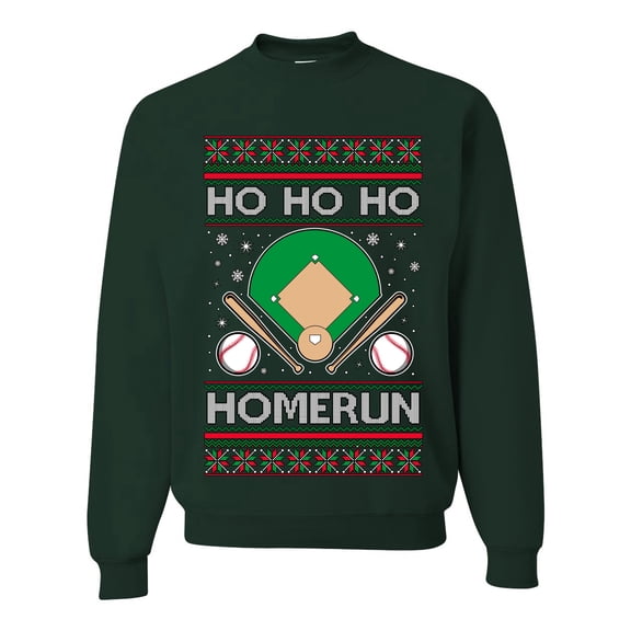 Wild Bobby Ho Ho Ho Homerun, Baseball Fan Christmas Design Sweater | Holiday Unisex Crewneck Sweatshirt