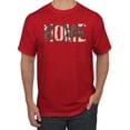 thumbnail image 1 of Wild Bobby, Home Floral Print Pop Culture Men's Graphic T-Shirt, Red, Small, 1 of 3