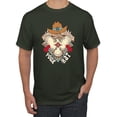 thumbnail image 1 of Wild Bobby Home Is Where You Hang Your Hat Country Eagle Pop Culture Men Tee, Forest Green, Large, 1 of 6