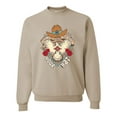 thumbnail image 1 of Wild Bobby Home Is Where You Hang Your Hat Country Eagle Pop Culture Unisex Crewneck Sweatshirt, Sandstone, 3X-Large, 1 of 6