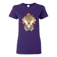 thumbnail image 1 of Wild Bobby Home Is Where You Hang Your Hat Country Eagle Pop Culture Women Graphic Tee, Purple, 3X-Large, 1 of 6