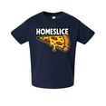 thumbnail image 1 of Wild Bobby Homeslice Funny Cute Pepperoni Cheese Pizza Slice Toddler Crew Graphic T-Shirt, 1 of 6