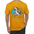 thumbnail image 1 of Wild Bobby, Hooked For Life Matthew 4:19 Quotes, Inspirational/Christian, Men's Graphic Tees, Gold, 5XL, 1 of 3