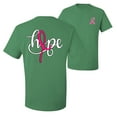 thumbnail image 1 of Wild Bobby, Hope Breast Cancer Ribbon, Breast Cancer Awareness, Front and Back Men's Graphic Tees, Kelly, 4X-Large, 1 of 4