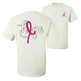 thumbnail image 1 of Wild Bobby, Hope Breast Cancer Ribbon, Breast Cancer Awareness, Front and Back Men's Graphic Tees, White, 5X-Large, 1 of 4