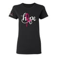 thumbnail image 1 of Wild Bobby Hope Breast Cancer Ribbon USA Flag Sleeve Breast Cancer Awareness Women Tee, Black, Small, 1 of 7