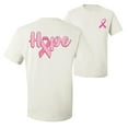 thumbnail image 1 of Wild Bobby, Hope Pink Ribbon Support Brave Fight, Breast Cancer Awareness, Front and Back Men Graphic Tee, White, X-Large, 1 of 4