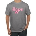 thumbnail image 1 of Wild Bobby, Hope Pink Ribbon Support Brave Fight, Breast Cancer Awareness, Men Graphic Tee, Heather Grey, X-Large, 1 of 5
