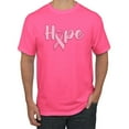 thumbnail image 1 of Wild Bobby, Hope Pink Ribbon Support Brave Fight, Breast Cancer Awareness, Men Graphic Tee, Neon Pink, X-Large, 1 of 5
