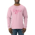 thumbnail image 1 of Wild Bobby, Hope Pink Ribbon Support Brave Fight, Breast Cancer Awareness, Men Long Sleeve Shirt, Light Pink, XX-Large, 1 of 5