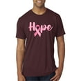 thumbnail image 1 of Wild Bobby, Hope Pink Ribbon Support Brave Fight, Breast Cancer Awareness, Men Premium Tri Blend Tee, Cardinal, Small, 1 of 5