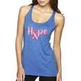 thumbnail image 1 of Wild Bobby, Hope Pink Ribbon Support Brave Fight, Breast Cancer Awareness, Women Tri-Blend Racerback Tank Top, Vintage Royal, X-Large, 1 of 5