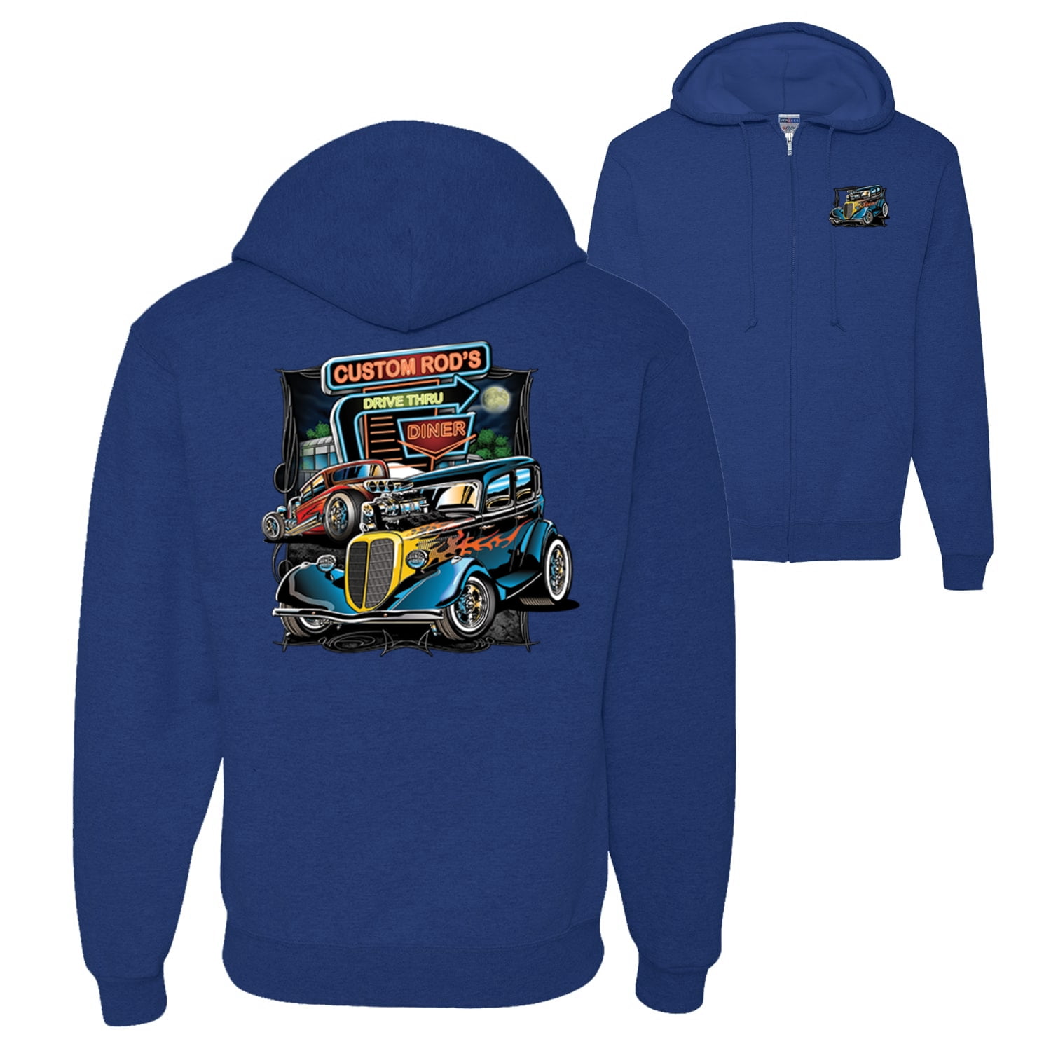 jj custom rods パーカー Wild Bobby,Hot Custom Rods Drive Thru Diner Cars and Trucks Front