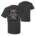 thumbnail image 1 of Wild Bobby,Hot Custom Rods Drive Thru Diner Cars and Trucks Front and Back Men's Graphic T-Shirt, Charcoal, 2XL, 1 of 2
