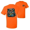 thumbnail image 1 of Wild Bobby,Hot Custom Rods Drive Thru Diner Cars and Trucks Front and Back Men's Graphic T-Shirt, Orange, 5XL, 1 of 2