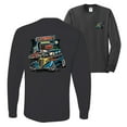 thumbnail image 1 of Wild Bobby,Hot Custom Rods Drive Thru Diner Cars and Trucks Front and Back Mens Long Sleeve Shirt, Charcoal, 2XL, 1 of 2