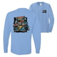 thumbnail image 1 of Wild Bobby,Hot Custom Rods Drive Thru Diner Cars and Trucks Front and Back Mens Long Sleeve Shirt, Light Blue, 2XL, 1 of 2
