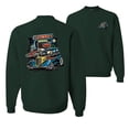 thumbnail image 1 of Wild Bobby, Hot Custom Rods Drive Thru Diner, Cars and Trucks, Front and Back Unisex Crewneck Graphic Sweatshirt, Forest Green, 3X-Large, 1 of 4