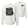thumbnail image 1 of Wild Bobby, Hot Custom Rods Drive Thru Diner, Cars and Trucks, Front and Back Unisex Crewneck Graphic Sweatshirt, White, X-Large, 1 of 4
