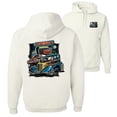 thumbnail image 1 of Wild Bobby,Hot Custom Rods Drive Thru Diner Cars and Trucks Front and Back Unisex Graphic Hoodie Sweatshirt, White, Medium, 1 of 2