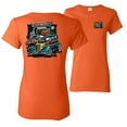 thumbnail image 1 of Wild Bobby,Hot Custom Rods Drive Thru Diner Cars and Trucks Front and Back Womens Graphic T-Shirt, Orange, 2XL, 1 of 2