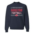 thumbnail image 1 of Wild Bobby Houston HOU Hometown City Football Fan Pride Sports Unisex Crewneck Sweatshirt, Navy, XX-Large, 1 of 6