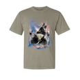 thumbnail image 1 of Wild Bobby, Howling Wolf Full Moon, Animal Lover, Garment-Dyed Washed Look Short Sleeve T-Shirt, Sand, Medium, 1 of 3