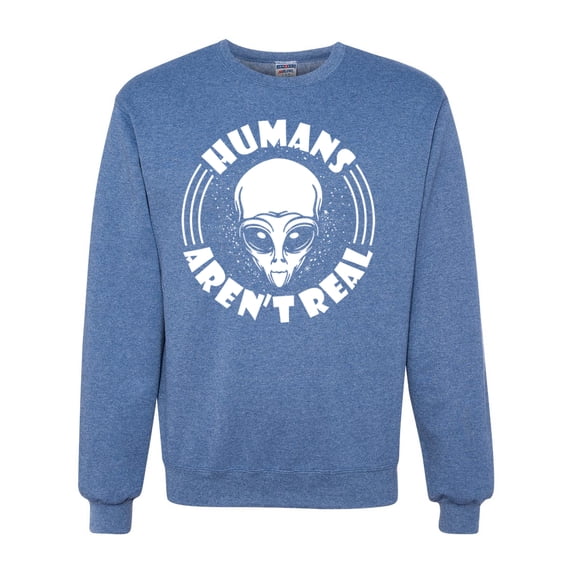 Wild Bobby Humans Aren't Real Unisex Crewneck Sweatshirt