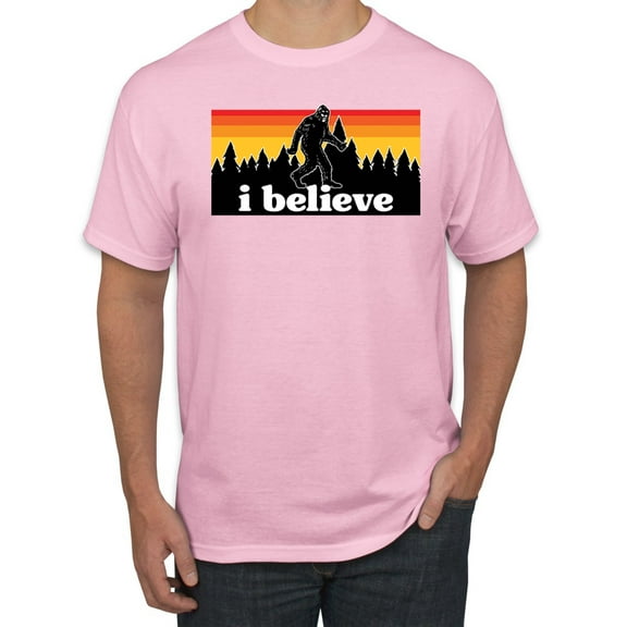 Wild Bobby I Believe Funny Retro Bigfoot Sasquatch Conspiracy Outdoor Hiking - Pop Culture Men Tee