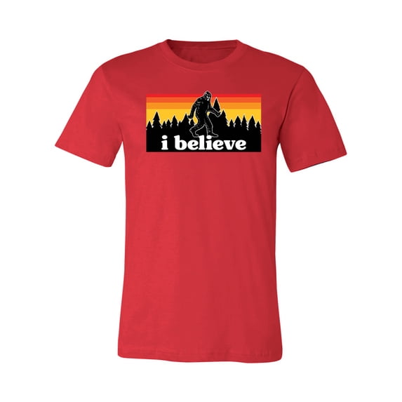 Wild Bobby I Believe Funny Retro Bigfoot Sasquatch Conspiracy Outdoor Hiking - Pop Culture Unisex Premium T-Shirt