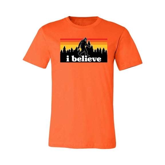 Wild Bobby I Believe Funny Retro Bigfoot Sasquatch Conspiracy Outdoor Hiking - Pop Culture Unisex Premium T-Shirt