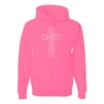 thumbnail image 1 of Wild Bobby, I Can Do All Things Through Christ Phillipians 4:13 Jesus Strong, Inspirational/Christian, Unisex Graphic Hoodie Sweatshirt, Neon Pink, Small, 1 of 3