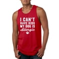 thumbnail image 1 of Wild Bobby, I Can't Have Kids My Dog is Allergic Funny, Dog Lover, Men Graphic Tank Top, Red, Small, 1 of 4
