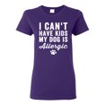 thumbnail image 1 of Wild Bobby, I Can't Have Kids My Dog is Allergic Funny, Dog Lover, Women Graphic Tee, Purple, 3X-Large, 1 of 4