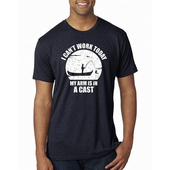 Wild Bobby,I Can't Work Today My Arm is in Cast, Father's Day, Men Premium Tri Blend Tees, Vintage Navy, 2XL