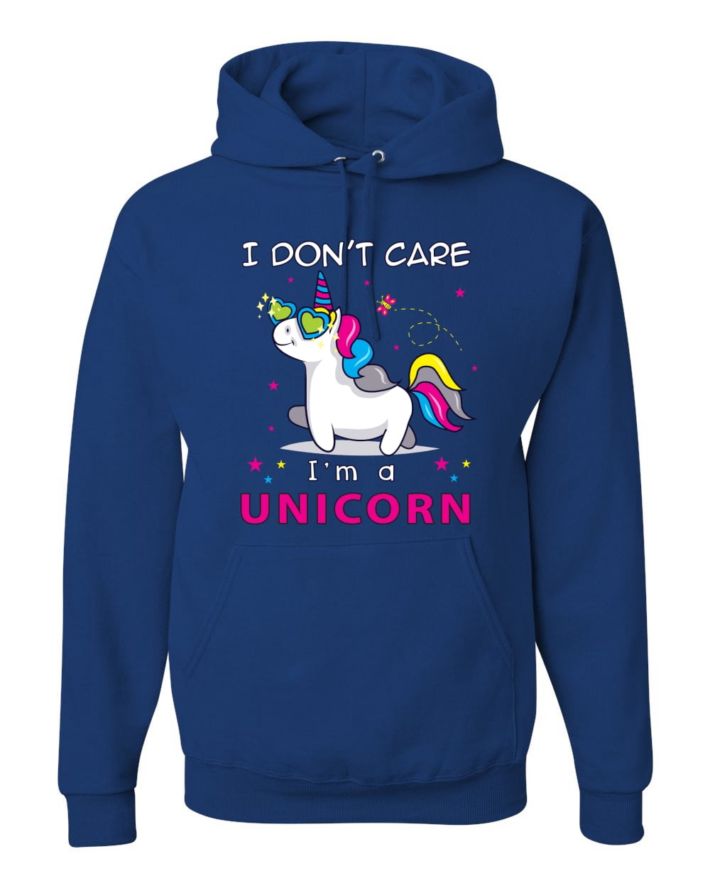 Wild Bobby I Don t Care I m a Unicorn Graphic Hoodie Sweatshirt