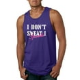 thumbnail image 1 of Wild Bobby, I Don't Sweat I Sparkle Glitter Fitness Print, Gym/Workout, Men Graphic Tank Top, Purple, XX-Large, 1 of 4