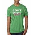 thumbnail image 1 of Wild Bobby, I Don't Sweat I Sparkle Glitter Fitness Print, Gym/Workout, Men Premium Tri Blend Tee, Envy, Small, 1 of 4