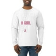 thumbnail image 1 of Wild Bobby I Fought Like A Girl and Won Breast Cancer Awareness Men Long Sleeve Shirt, White, Medium, 1 of 6