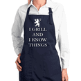 thumbnail image 1 of Wild Bobby, I Grill and I Know Things Funny BBQ GoT Grilling Kitchen Cooking Apron with Pockets Kitchen Cooking Apron Graphic Apron with Pockets, 1 of 1