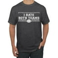 thumbnail image 1 of Wild Bobby I Hate Both Teams Sports Men Graphic T-Shirt, Heather Black, Large, 1 of 5