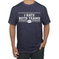 thumbnail image 1 of Wild Bobby I Hate Both Teams Sports Men Graphic T-Shirt, Vintage Heather Navy, X-Large, 1 of 5