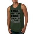thumbnail image 1 of Wild Bobby I Hate You I Hate This Place See You Tomorrow Gym/Workout Men Graphic Tank Top, Forest Green, X-Large, 1 of 5
