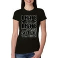 thumbnail image 1 of Wild Bobby I Hate You I Hate This Place See You Tomorrow Gym/Workout Women Slim Fit Junior Tee, Black, Small, 1 of 5