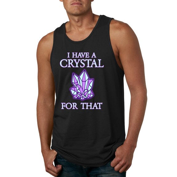 Wild Bobby, I Have Crystals For That Healing Stones Gemstone Chakra, Inspirational/Christian, Men Graphic Tank Top, Black, Small