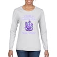 thumbnail image 1 of Wild Bobby, I Have Crystals For That Healing Stones Gemstone Chakra, Inspirational/Christian, Women Graphic Long Sleeve Tee, White, Medium, 1 of 4