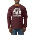 thumbnail image 1 of Wild Bobby,I Have Two Titles Dad and Step Dad Rock Them Both Step Dad Gift, Father's Day, Men Long Sleeve Shirt, Maroon, Medium, 1 of 3