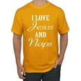 thumbnail image 1 of Wild Bobby I Love Jesus and Naps Inspirational/Christian Men Graphic Tee, Gold, 4X-Large, 1 of 5