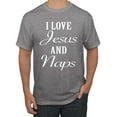 thumbnail image 1 of Wild Bobby I Love Jesus and Naps Inspirational/Christian Men Graphic Tee, Heather Grey, 5X-Large, 1 of 5